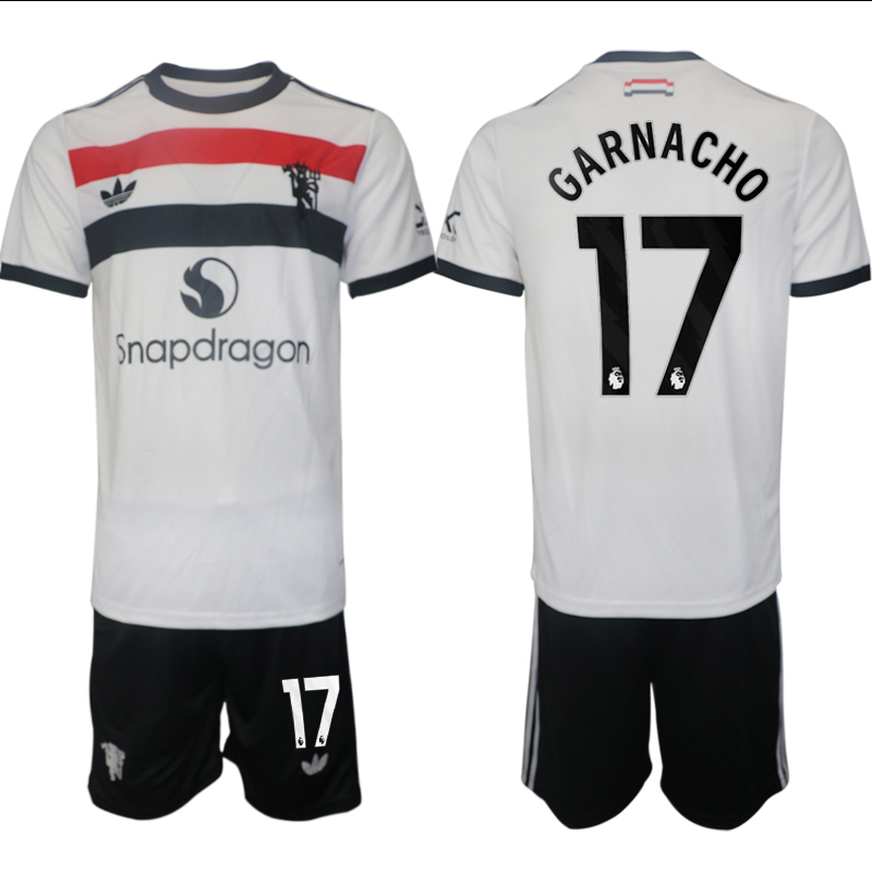 Men 2024-2025 Club Manchester United away white #17 Soccer Jersey->manchester united jersey->Soccer Club Jersey